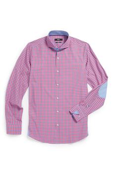 Checked shirt in blue and pink