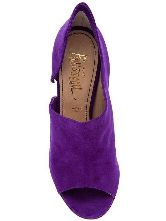 Purple heels sandals in suede