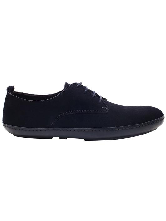 Dark blue suede shoes for men